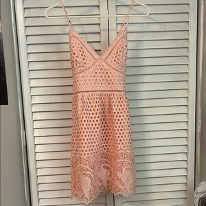 Abercrombie & Fitch Pink Mini Sundress Spaghetti Strap V-Neck